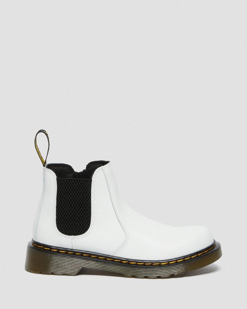 Dr Martens Junior 2976 Leren Laarsjes Kinderen Wit | NL 154GSO